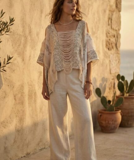 Boho top wit