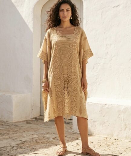 Boho strandjurk - beige