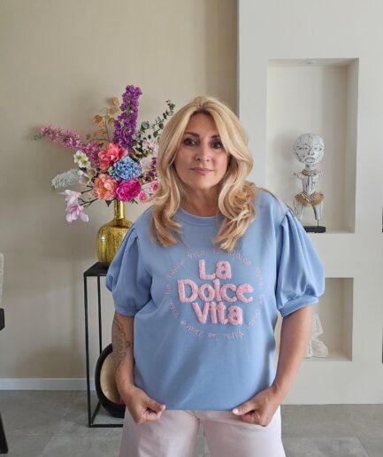 La dolce vita trui - blauw