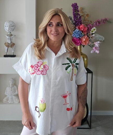 Palm blouse - wit