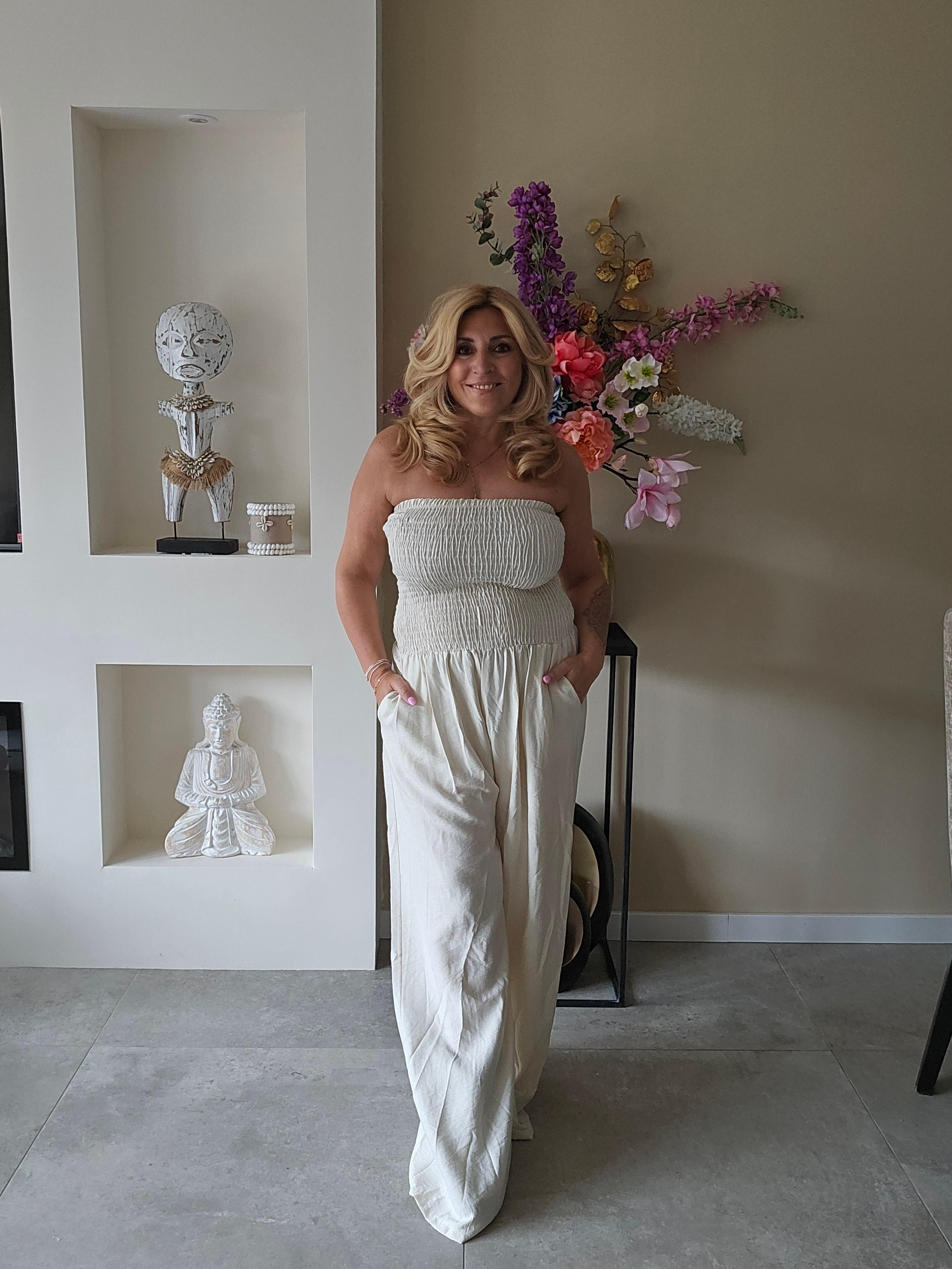 jumpsuit beige