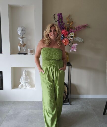 Strepless jumpsuit - lime