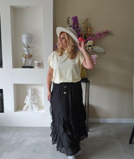 Sumitra boho rok - zwart